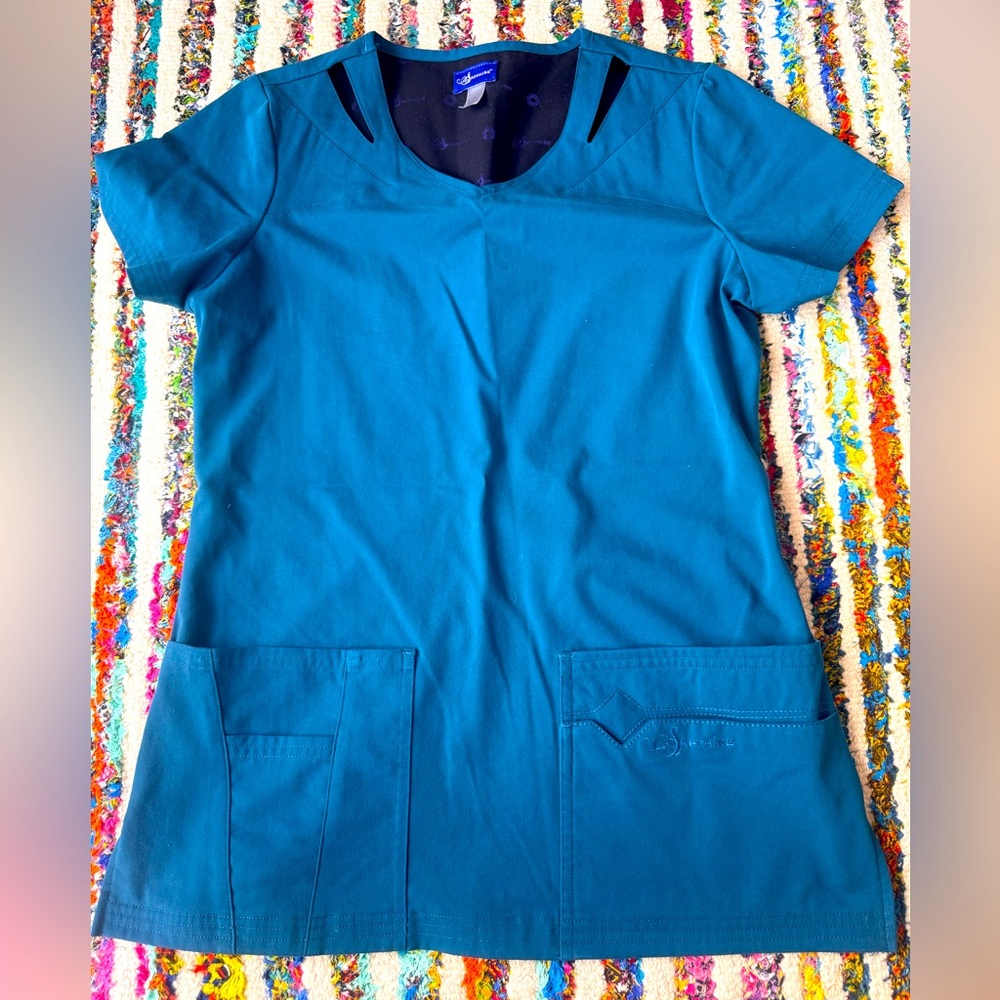Teal Scrub Top
